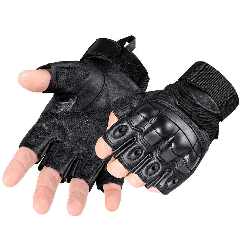 Leatherworking Items - Guantes tácticos de cuero PU para