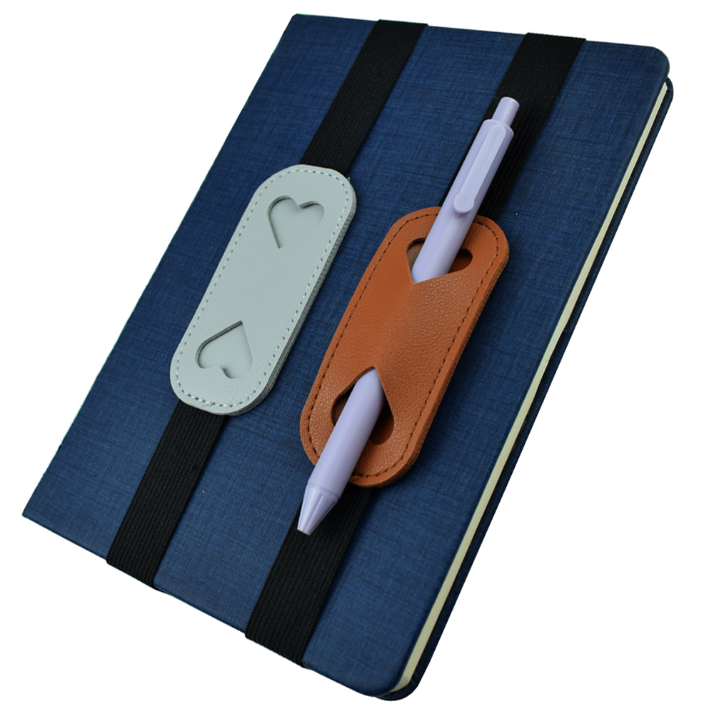 Leather Work Notepad - Banda elástica para portalápices de cuero