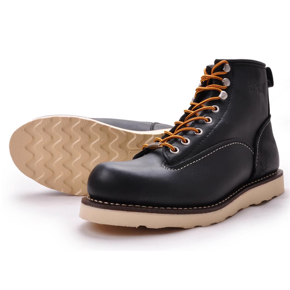 Leather Work Western - Botas de Motociclista de Cuero Genuino