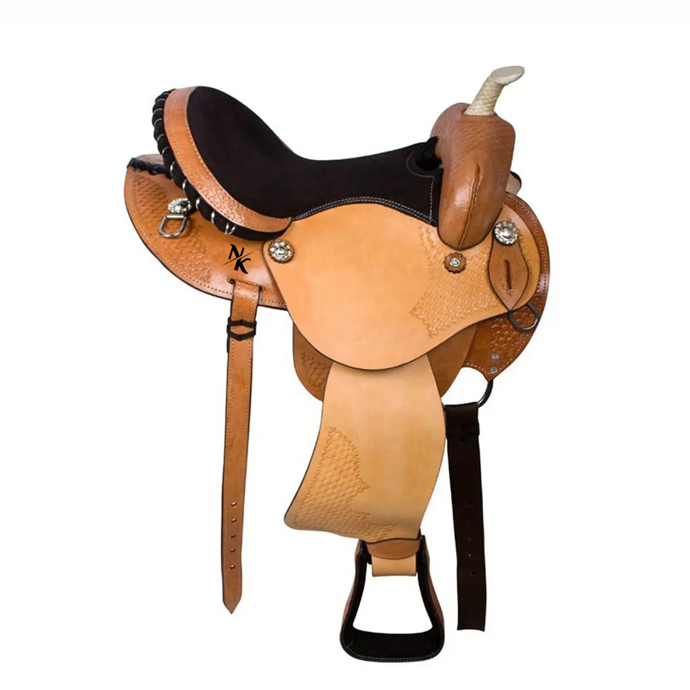 Leather Work Western - Silla de montar de mezclilla premium,