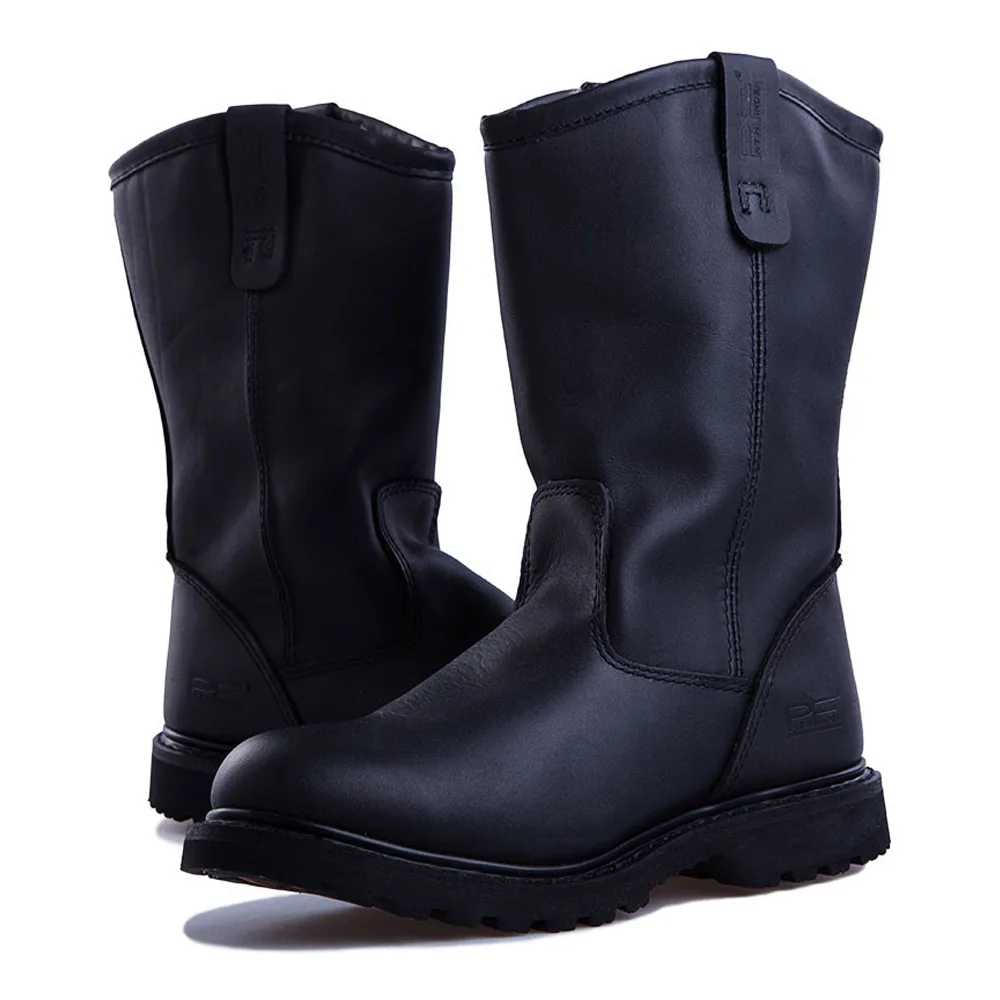 Leather Work Western - Pf Botas de moto con soldado