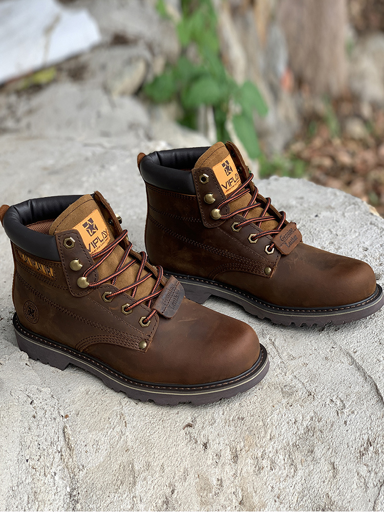 Leather Work Western - Botas de cuero genuino para hombre,