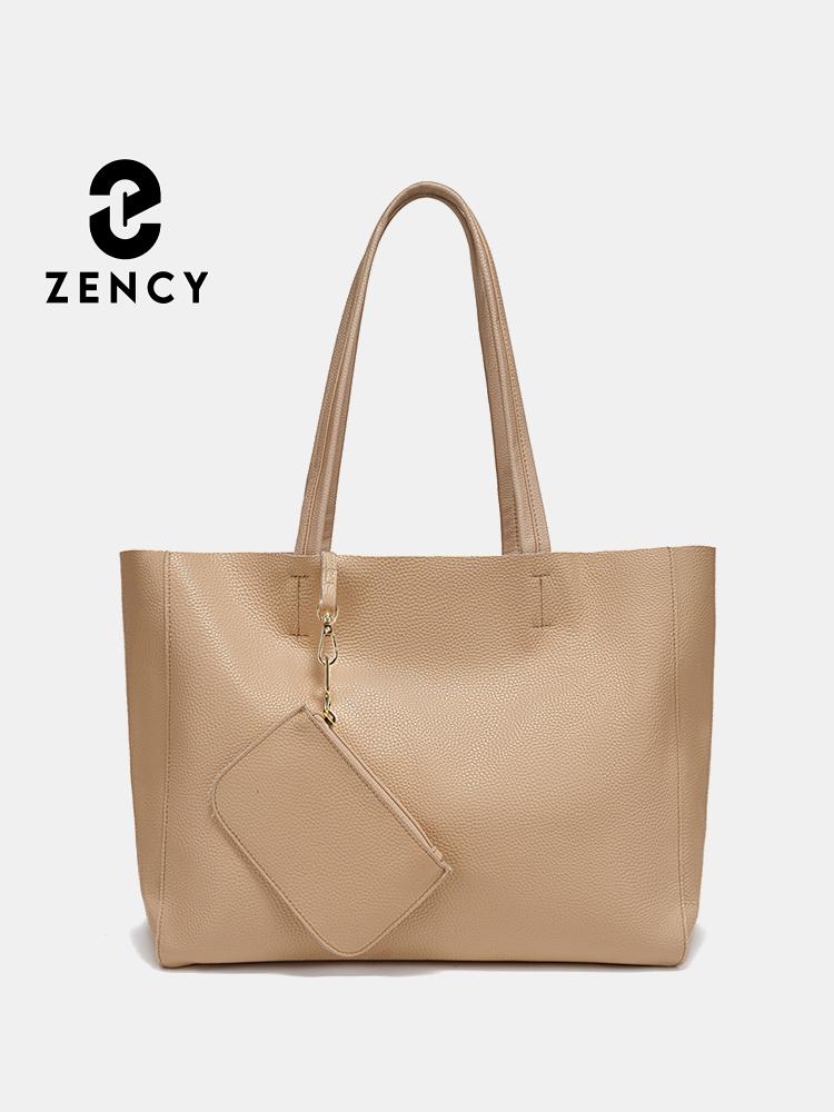 Leather Work Bag Women - Bolsos grandes de piel auténtica Zency,