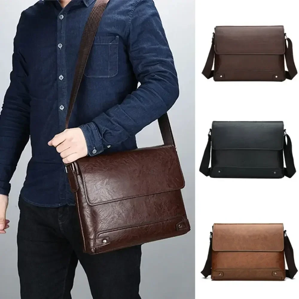Leatherwork Designs - Maletín para hombre de cuero PU,