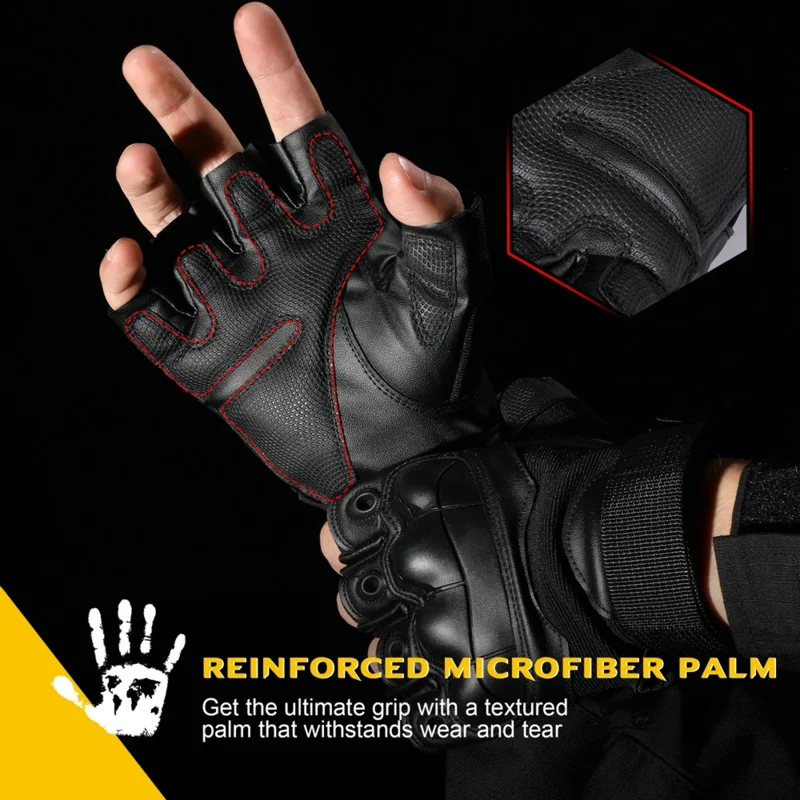 Guantes tácticos de cuero PU p - Leatherworking Items reseña y precio