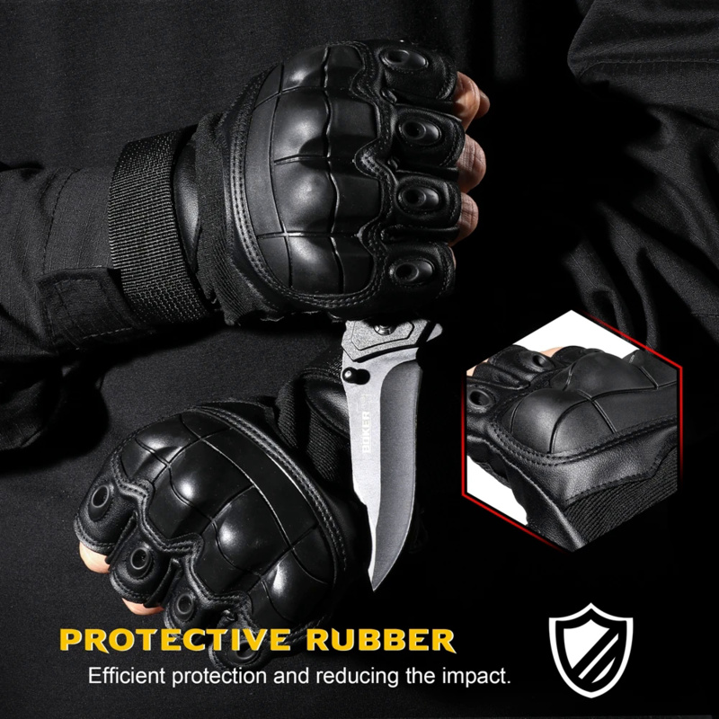 Guantes tácticos de cuero PU p - Leatherworking Items reseña y precio
