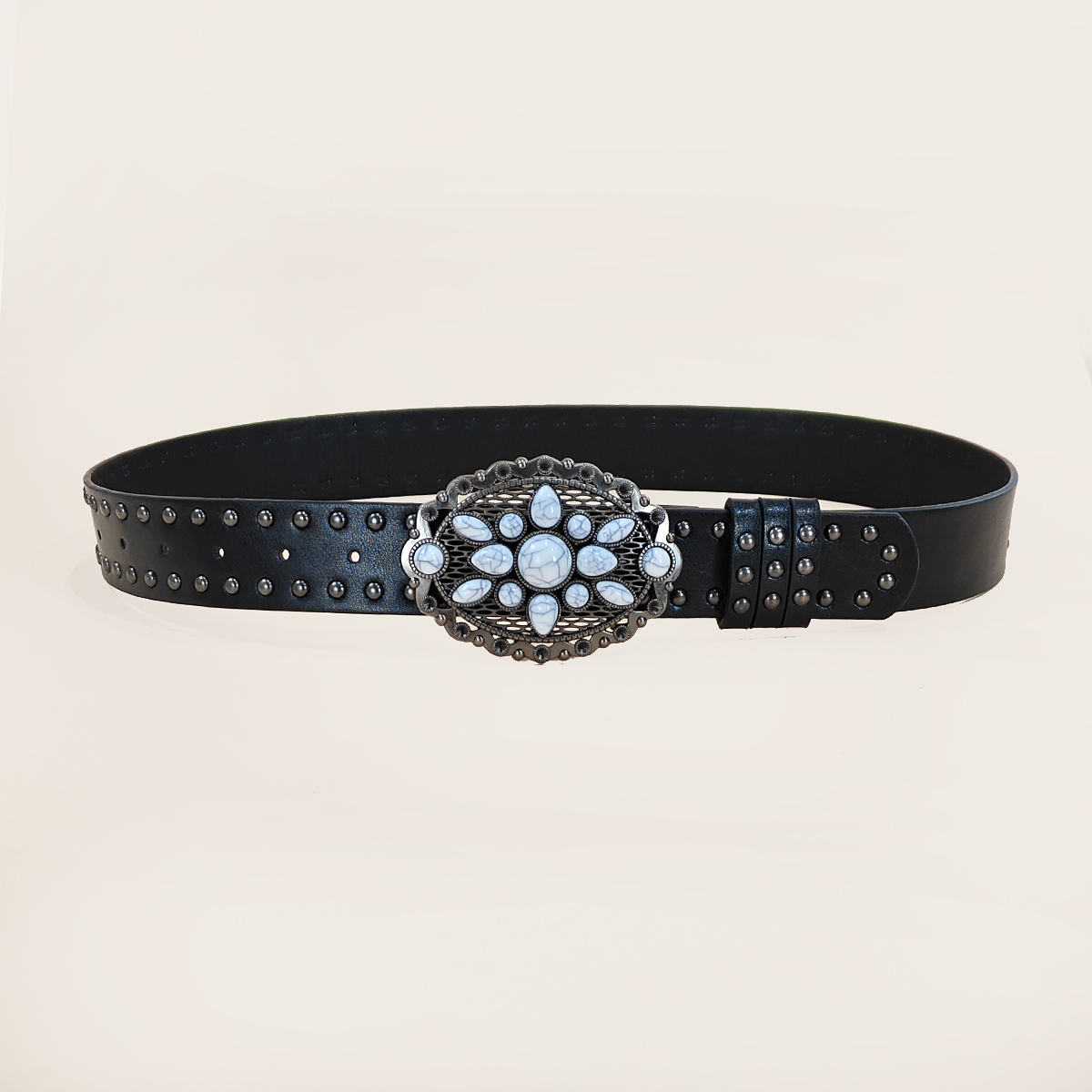 Cinturón casual punk con remac - Leather Work Western reseña y precio
