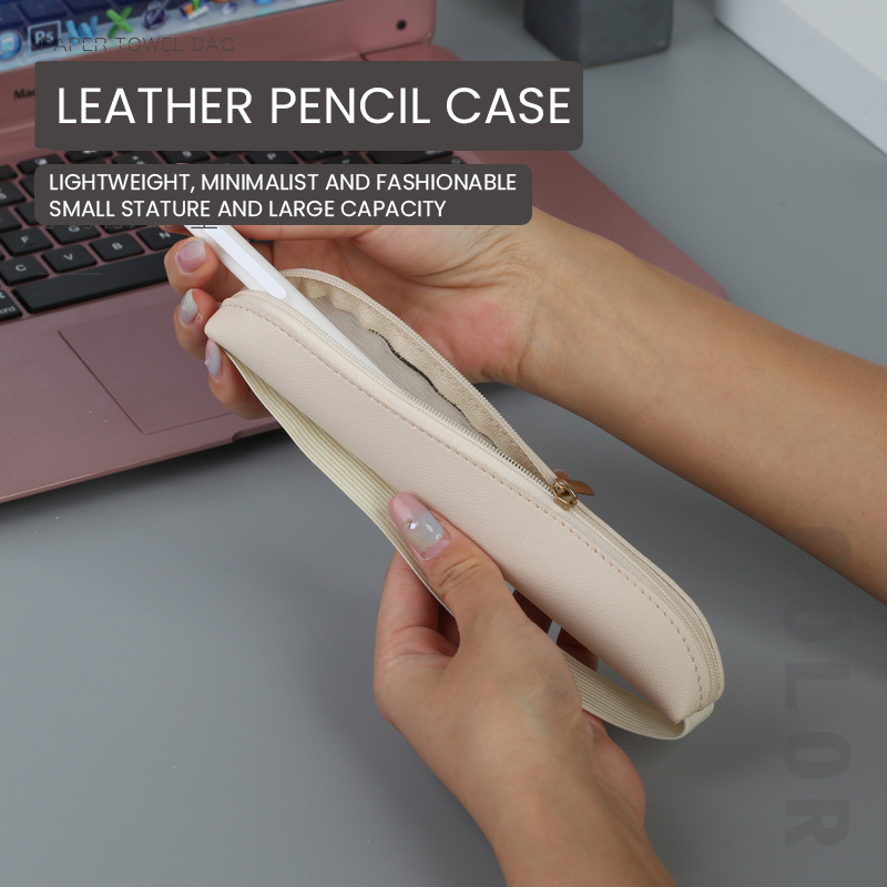 Portalápices de cuero Pu con c - Leather Work Notepad reseña y precio