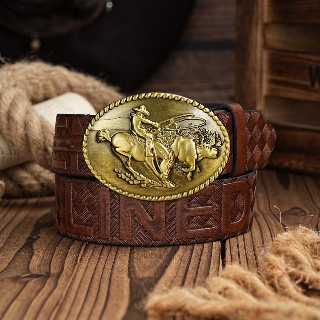 Cinturón Casual Retro para Hom - Leather Work Western reseña y precio