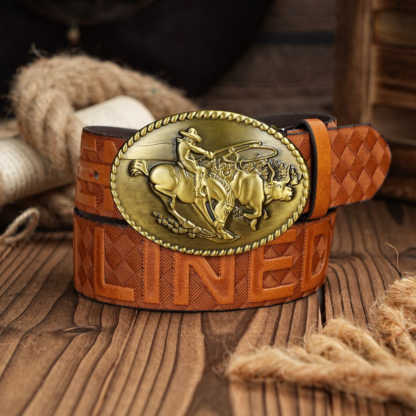 Cinturón Casual Retro para Hom - Leather Work Western reseña y precio