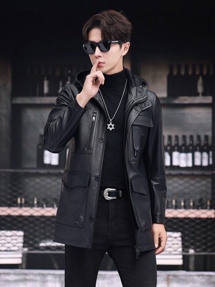 Chaqueta de trabajo de inviern - Leather Work Jacket With Hood reseña y precio