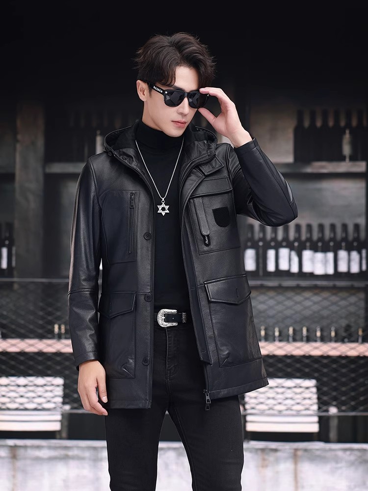 Chaqueta de trabajo de inviern - Leather Work Jacket With Hood reseña y precio
