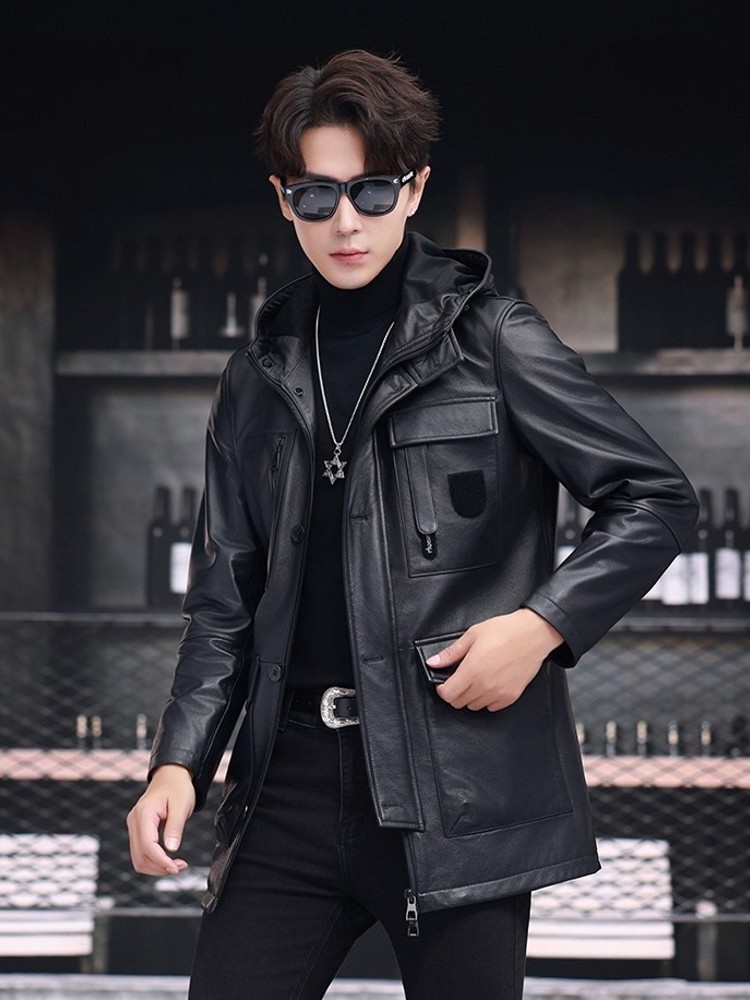 Chaqueta de trabajo de inviern - Leather Work Jacket With Hood reseña y precio