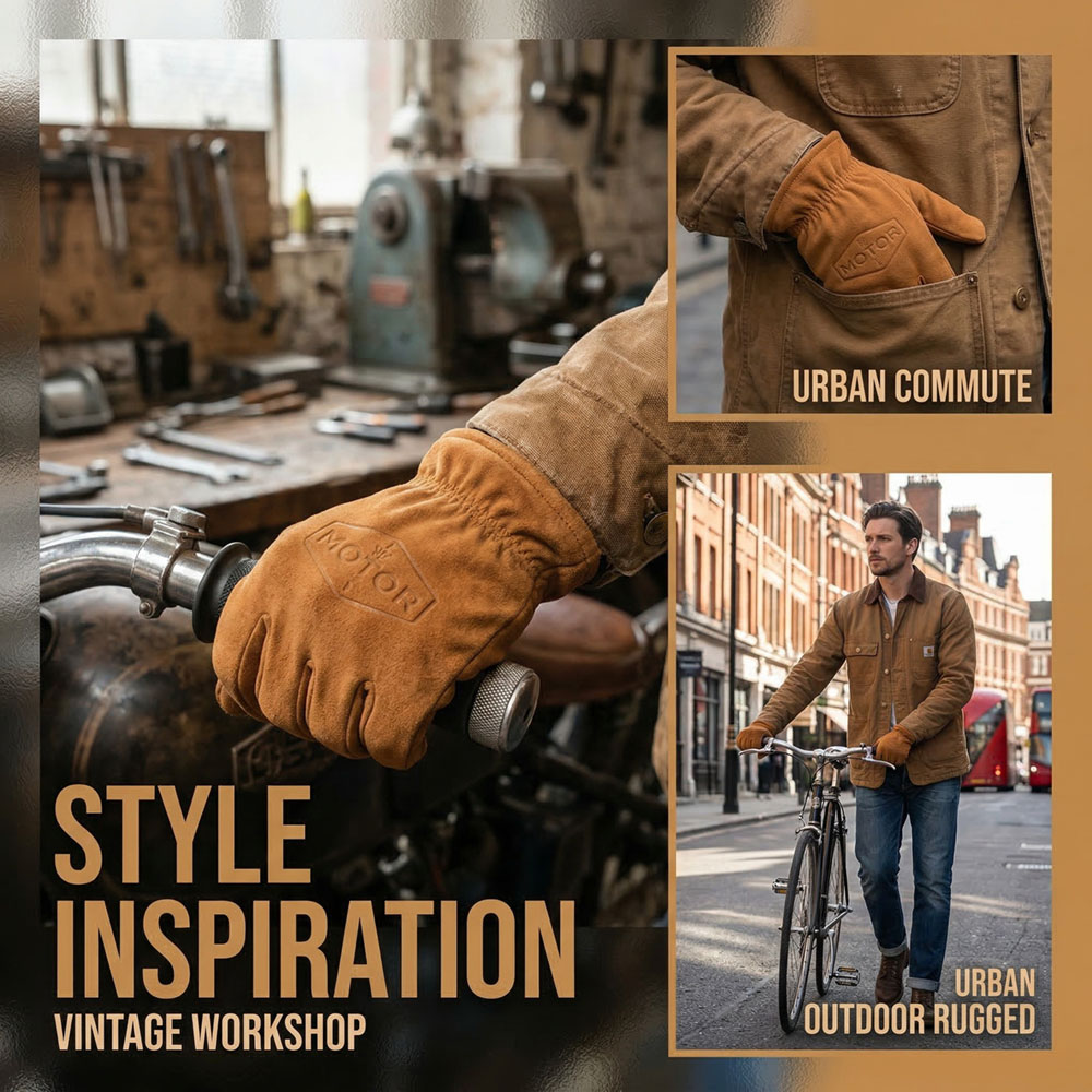 Guantes de moto de cuero de va - Leatherworking Items reseña y precio