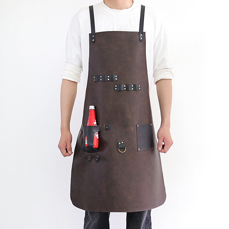 Delantal de cuero PU para exte - Leatherwork Apron reseña y precio