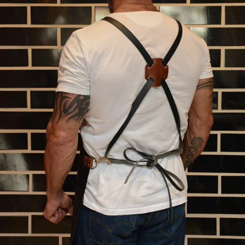 Delantal de cuero PU para exte - Leatherwork Apron reseña y precio