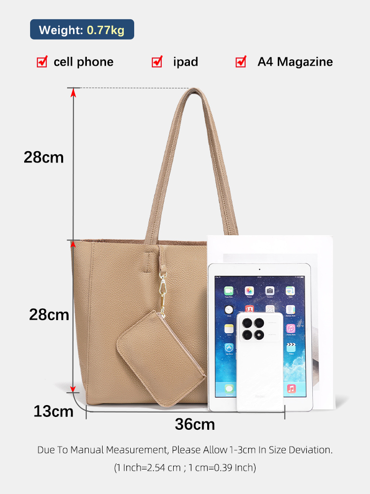 Bolsos grandes de piel auténti - Leather Work Bag Women reseña y precio