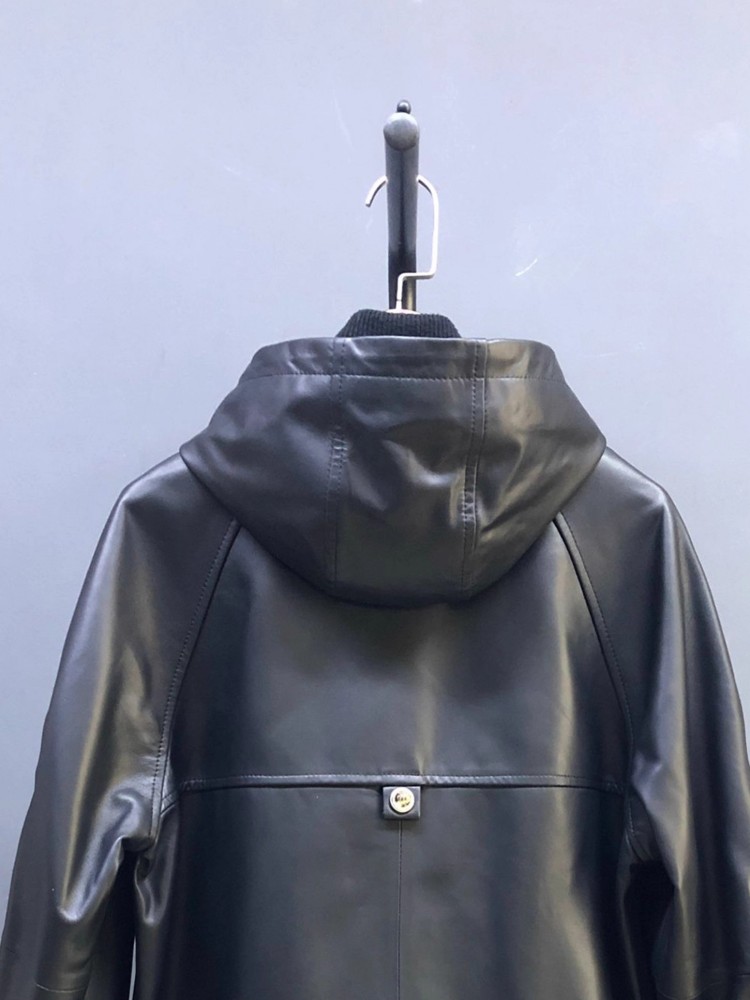 Oferta Caliente: Chaqueta Cort - Leather Work Jacket With Hood reseña y precio