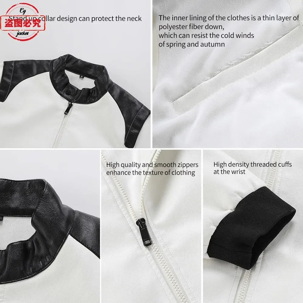 Chaqueta de cuero con capucha  - Leather Work Jacket With Hood reseña y precio