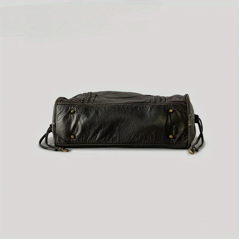 Bolso de mano de cuero suave l - Leatherwork Rivets reseña y precio