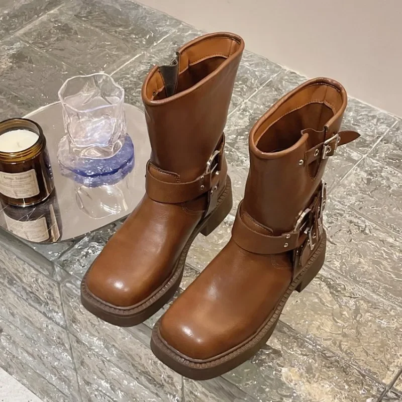 Botines de mujer otoño trabajo - Leather Work Western reseña y precio