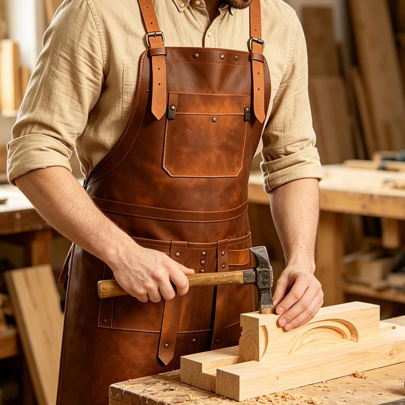 Delantal de Cuero con Múltiple - Leatherwork Apron reseña y precio