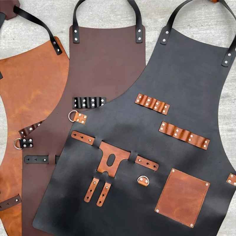 Delantal de cuero PU para exte - Leatherwork Apron reseña y precio