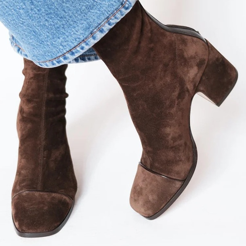 Botas de cuero de gamuza para  - Leather Work Western reseña y precio
