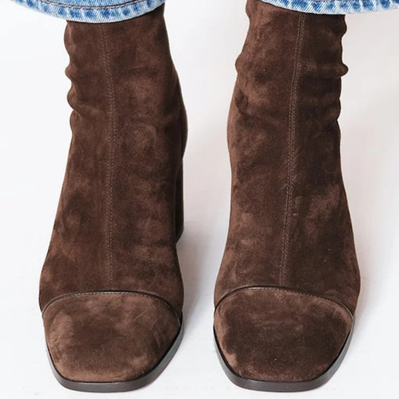 Botas de cuero de gamuza para  - Leather Work Western reseña y precio