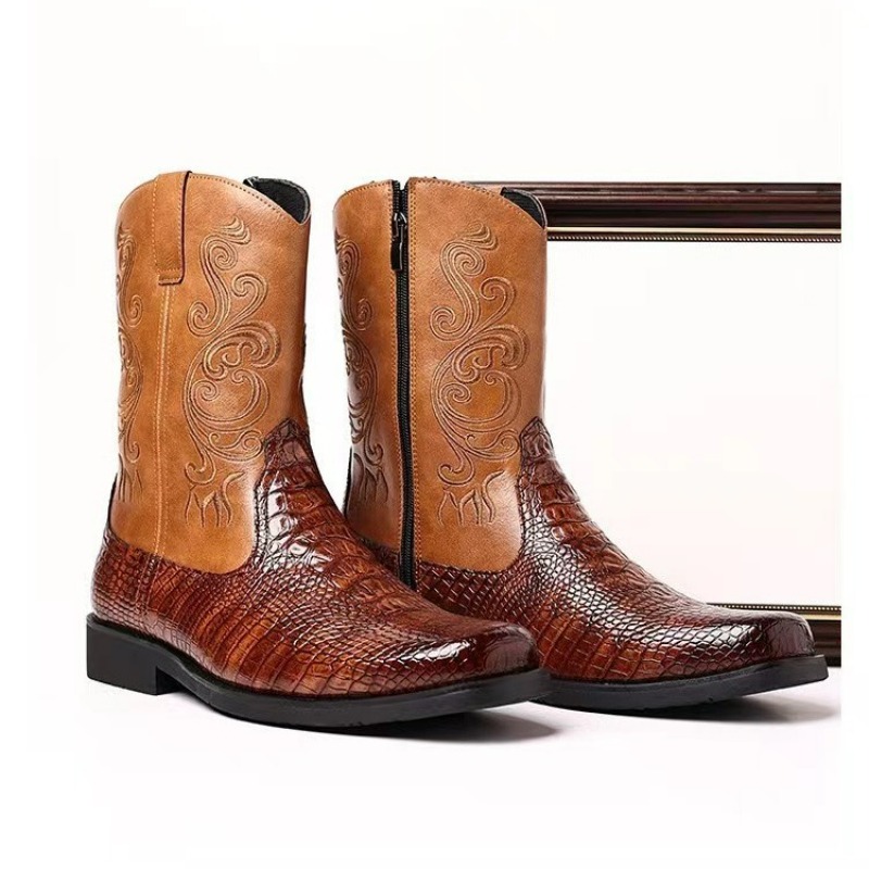 Botas bordadas para hombre, bo - Leather Work Western reseña y precio