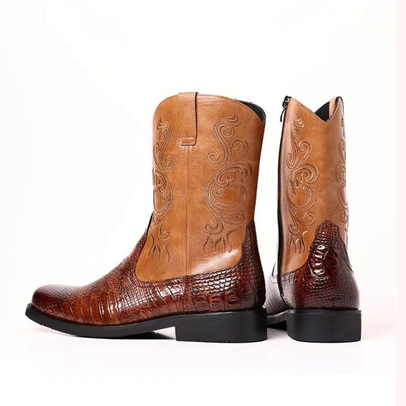 Botas bordadas para hombre, bo - Leather Work Western reseña y precio