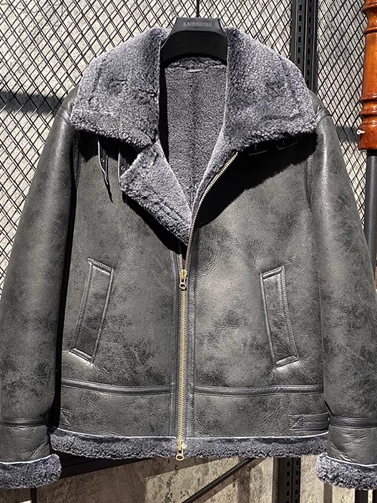 Chaqueta de Cuero Genuino para - Leather Work Jacket With Hood reseña y precio