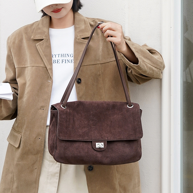 Bolso de Hombro de Cuero Gamuz - Leather Work Bag Women reseña y precio