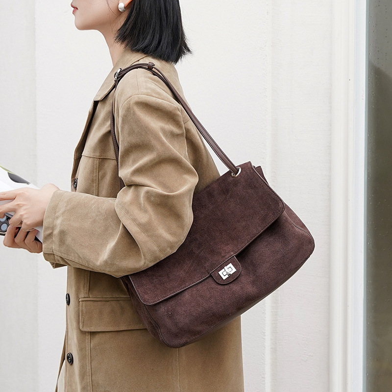 Bolso de Hombro de Cuero Gamuz - Leather Work Bag Women reseña y precio