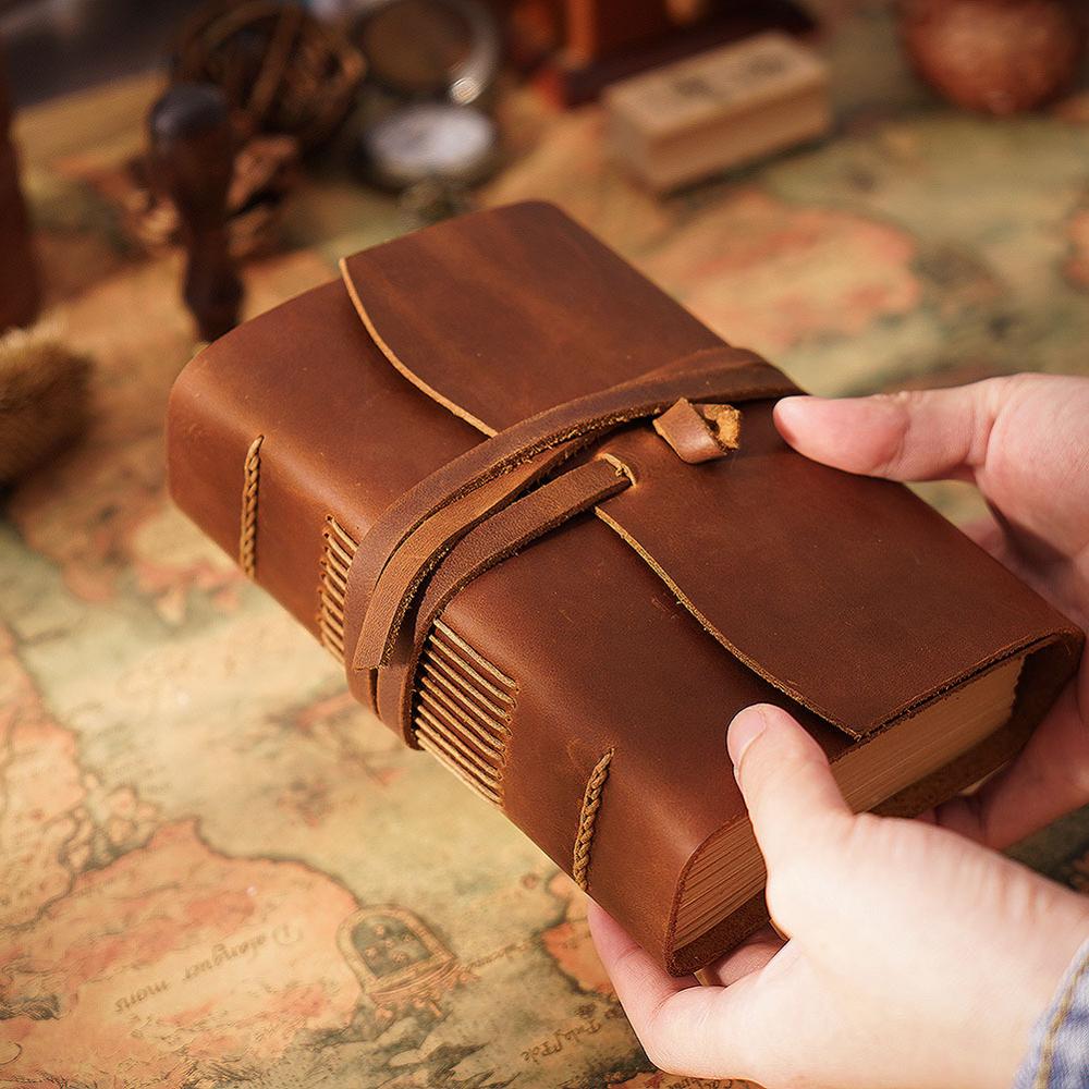 Cuaderno de cuero hecho a mano - Leather Work Notepad reseña y precio